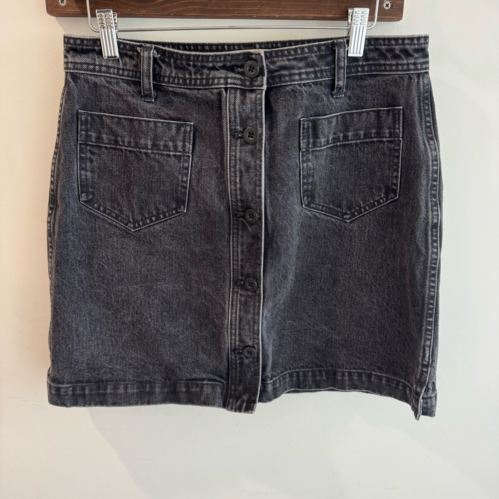 Madewell Denim High-Waist‎ Button-Front Mini Skirt in Gilmore Wash Size 29